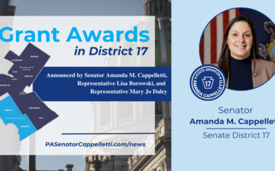 Senator Amanda M. Cappelletti, Reps. Daley and Borowski Announce Act 13 Grants Awarded to District Seventeen