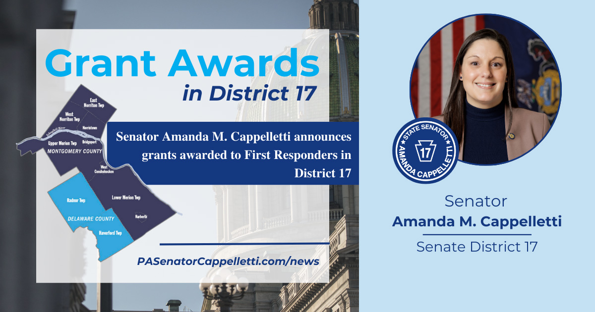 Senator Amanda M. Cappelletti announces grants awarded to First Responders in District 17